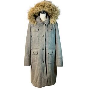 Esprit Women's Gray Wool Blend Coat Size XL